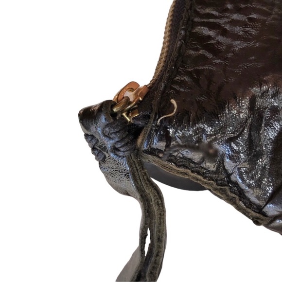 NWOT Black Patent Leather 49 Square Miles clutch - Picture 3 of 7